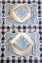 Load image into Gallery viewer, Baby Blue Daisy Placemat + Napkin
