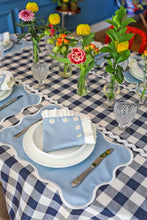 Load image into Gallery viewer, Baby Blue Daisy Placemat + Napkin
