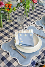 Load image into Gallery viewer, Baby Blue Daisy Placemat + Napkin