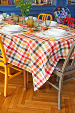 Load image into Gallery viewer, Colorful Gingham Tablecloth
