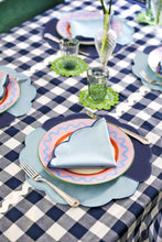 Görseli Galeri görüntüleyiciye yükleyin, Bicolor Blue Scallop Amerikan Servisi + Peçete