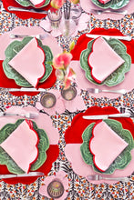 Load image into Gallery viewer, Bicolor Rose&Red Scallop Placemat (Set of 2)