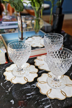 Load image into Gallery viewer, Gold Camellia Cocktail Napkin (Set of 4)