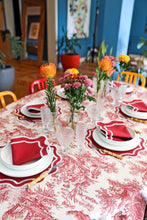 Load image into Gallery viewer, Crimson Toile Tablecloth