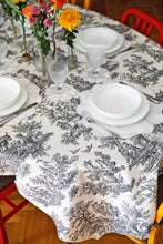Load image into Gallery viewer, Ebony Toile Tablecloth