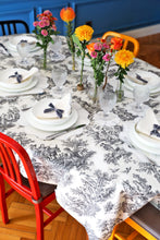 Load image into Gallery viewer, Ebony Toile Tablecloth