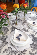 Load image into Gallery viewer, Ebony Toile Tablecloth