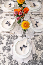 Load image into Gallery viewer, Silver Camellia Placemat + Napkin