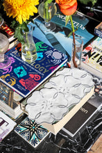 Load image into Gallery viewer, Silver Camellia Cocktail Napkin (Set of 4)