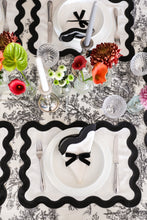 Load image into Gallery viewer, Curvy Black Placemat + Napkin