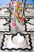 Load image into Gallery viewer, Curvy Black Placemat + Napkin