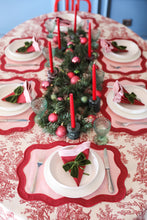 Load image into Gallery viewer, Rose&Burgundy Wave Placemat + Napkin