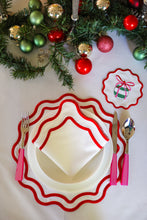 Görseli Galeri görüntüleyiciye yükleyin, Red Wave Amerikan Servisi + Peçete