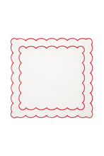 Load image into Gallery viewer, Lilly Red Scallop Napkin (Set of 2)
