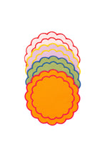 Load image into Gallery viewer, Colorful Scallop Coctail Napkin (Set of 4)