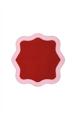 Load image into Gallery viewer, Rose&Burgundy Wave Placemat + Napkin