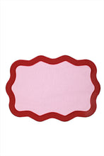 Load image into Gallery viewer, Rose&Burgundy Wave Placemat + Napkin