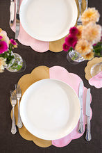 Load image into Gallery viewer, Bicolor Beige-Rose Scallop Placemat (Set of 2)