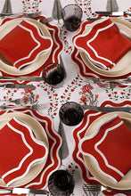 Load image into Gallery viewer, Burgundy Wave Square Napkin (Set of 2)