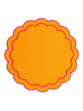 Load image into Gallery viewer, Orange Scallop Placemat (Set of 2)