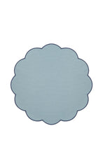 Görseli Galeri görüntüleyiciye yükleyin, Bicolor Blue Scallop Amerikan Servisi + Peçete