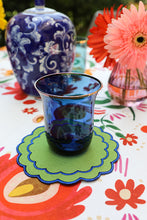 Load image into Gallery viewer, Green Scallop Cocktail Napkin (Set of 4)