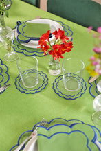 Load image into Gallery viewer, Green Scallop Cocktail Napkin (Set of 4)