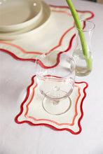 Load image into Gallery viewer, Pink Wave Cocktail Napkin (Set of 4)