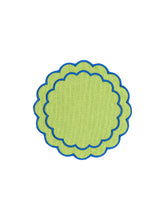 Load image into Gallery viewer, Green Scallop Cocktail Napkin (Set of 4)