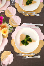 Load image into Gallery viewer, Bicolor Beige-Rose Scallop Placemat (Set of 2)