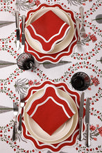 Load image into Gallery viewer, Burgundy Wave Square Napkin (Set of 2)