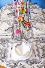 Load image into Gallery viewer, Curvy Gray Placemat + Napkin