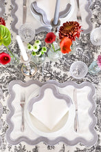 Load image into Gallery viewer, Curvy Gray Placemat + Napkin