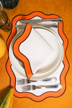 Load image into Gallery viewer, Orange&Brown Wave Placemat (Set of 2)