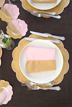 Load image into Gallery viewer, Bicolor Beige-Rose Scallop Napkin (Set of 2)