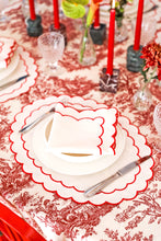 Load image into Gallery viewer, Lilly Red Scallop Napkin (Set of 2)