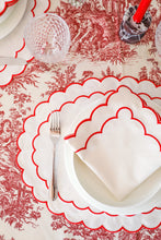 Load image into Gallery viewer, Lilly Red Scallop Napkin (Set of 2)