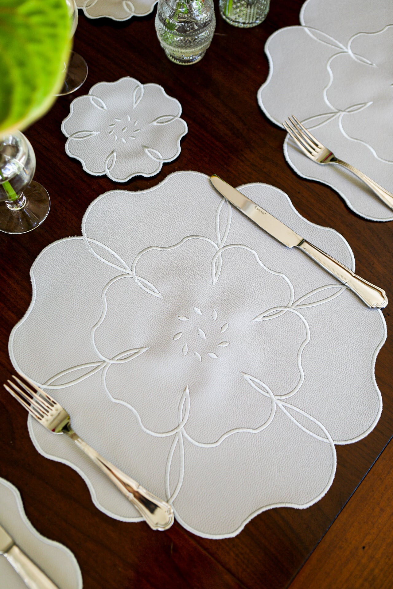 Leather Camellia 4'lü Set