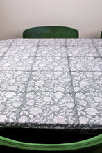 Load image into Gallery viewer, Gray Blossom Tablecloth
