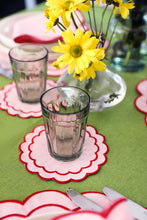 Load image into Gallery viewer, Rose&amp;Red Scallop Cocktail Napkin (Set of 4)
