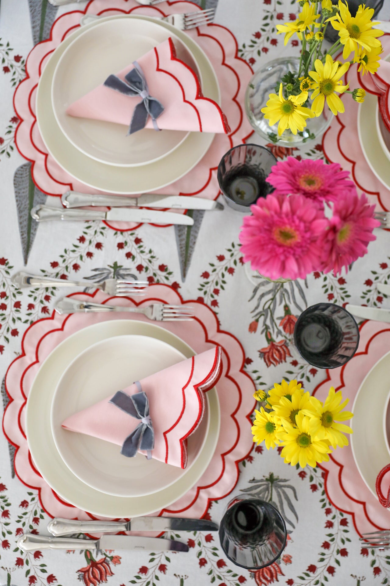 Rose&Red Scallop Napkin (Set of 2)