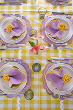 Lilac Scallop Amerikan Servisi + Peçete