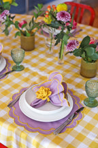 Lilac Scallop Amerikan Servisi + Peçete