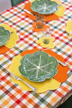 Load image into Gallery viewer, Bicolor Orange&amp;Yellow Scallop Placemat (Set of 2)
