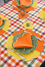 Bicolor Orange&Yellow Scallop 2’li Amerikan Servisi