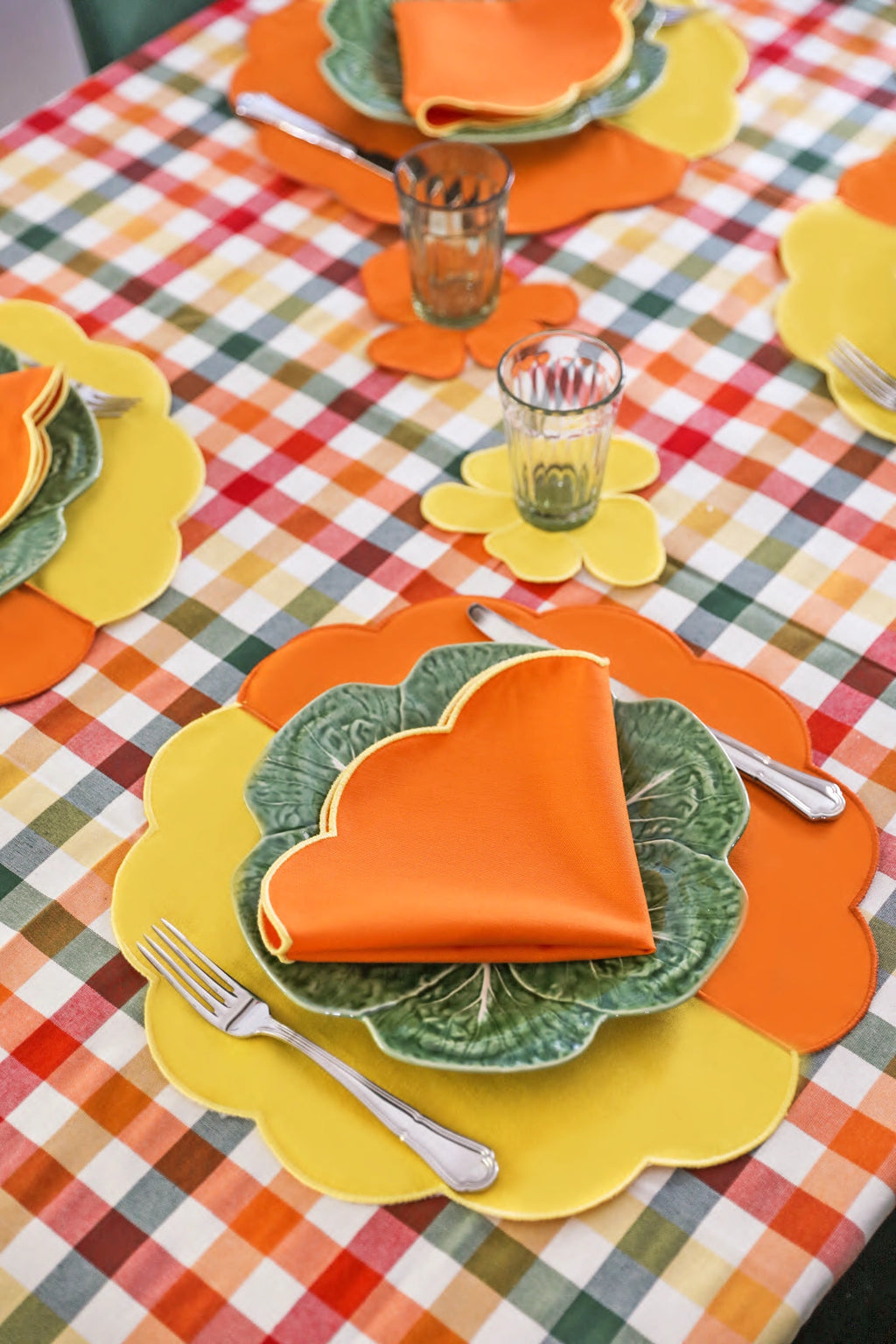 Orange-Yellow Scallop 2’li Peçete