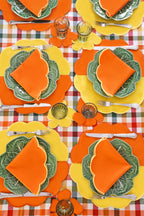 Bicolor Orange&Yellow Scallop 2’li Amerikan Servisi