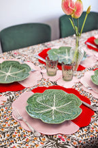 Bicolor Rose&Red Scallop Placemat (Set of 2)