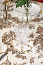 Gold Camellia 4'lü Bardak Altlığı