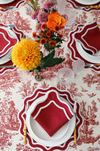 Load image into Gallery viewer, Burgundy Wave Round Placemat (Set of 2)
